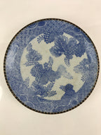 Antique Edo Era Japanese Porcelain Serving Plate Sometsuke Charger Blue PY227