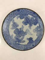 Antique Edo Era Japanese Porcelain Serving Plate Sometsuke Charger Blue PY227