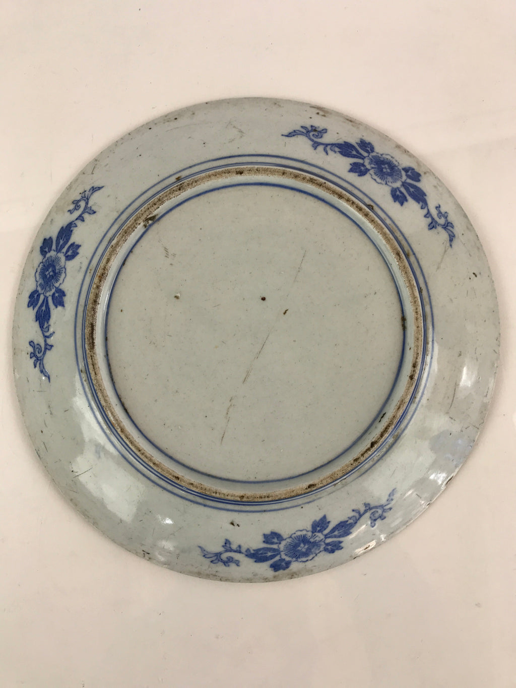 Antique Edo Era Japanese Porcelain Serving Plate Sometsuke Charger Blue PY227