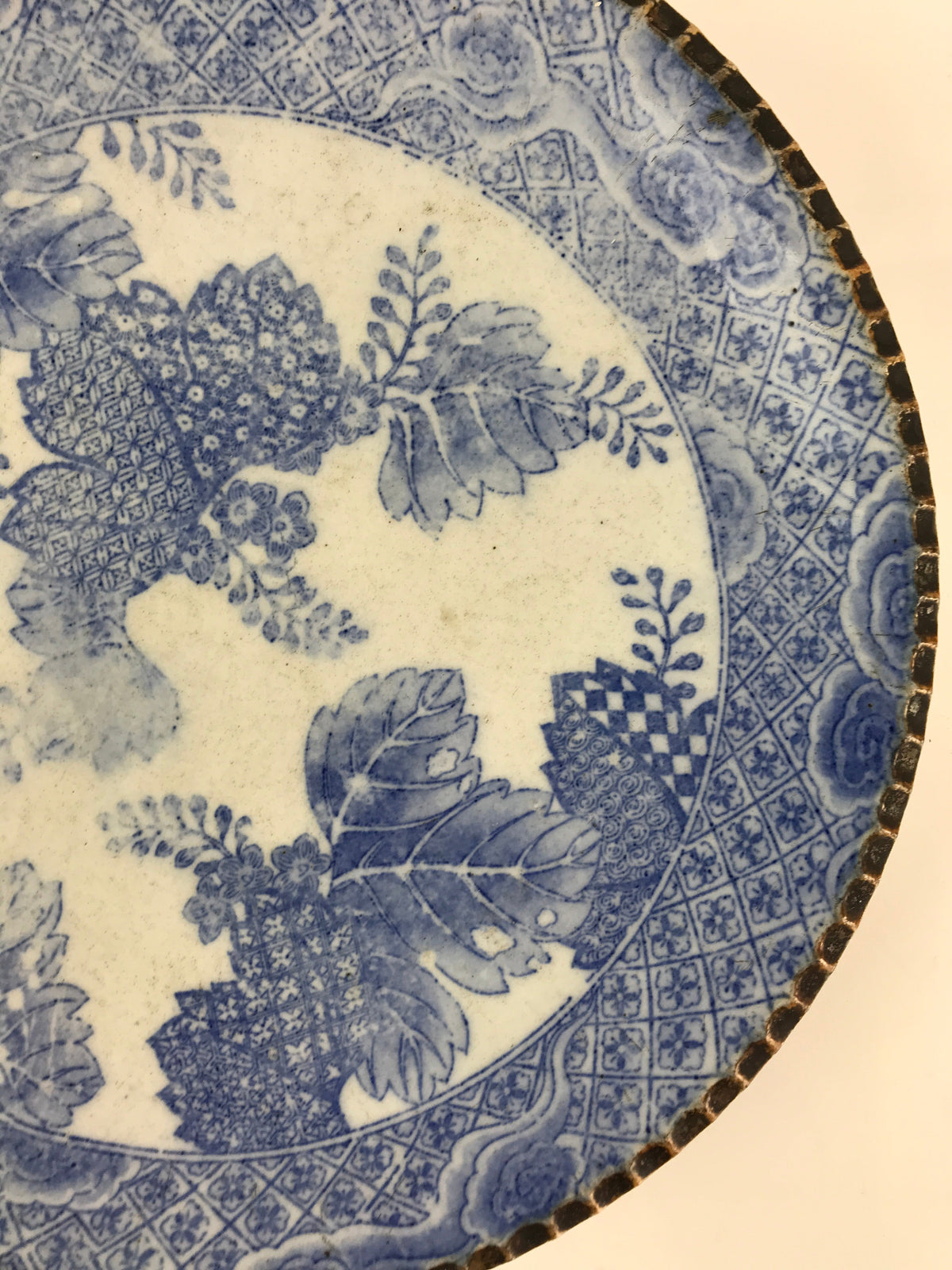 Antique Edo Era Japanese Porcelain Serving Plate Sometsuke Charger Blue PY227