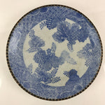Antique Edo Era Japanese Porcelain Serving Plate Sometsuke Charger Blue PY227