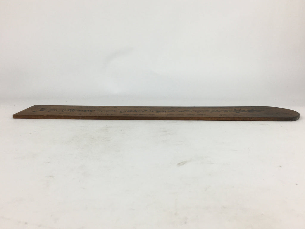 Antique Japanese Amulet Wood Board Shinto Buddhist Lucky Charm Prayer Ofuda FL17