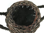 Antique Japanese Bamboo Basket Flower Vase Ikebana Arrangement Kado B150