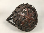 Antique Japanese Bamboo Basket Flower Vase Ikebana Arrangement Kado B150