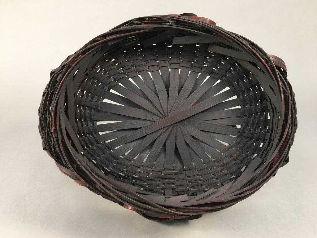 Antique Japanese Bamboo Basket Flower Vase Ikebana Arrangement Kado B151