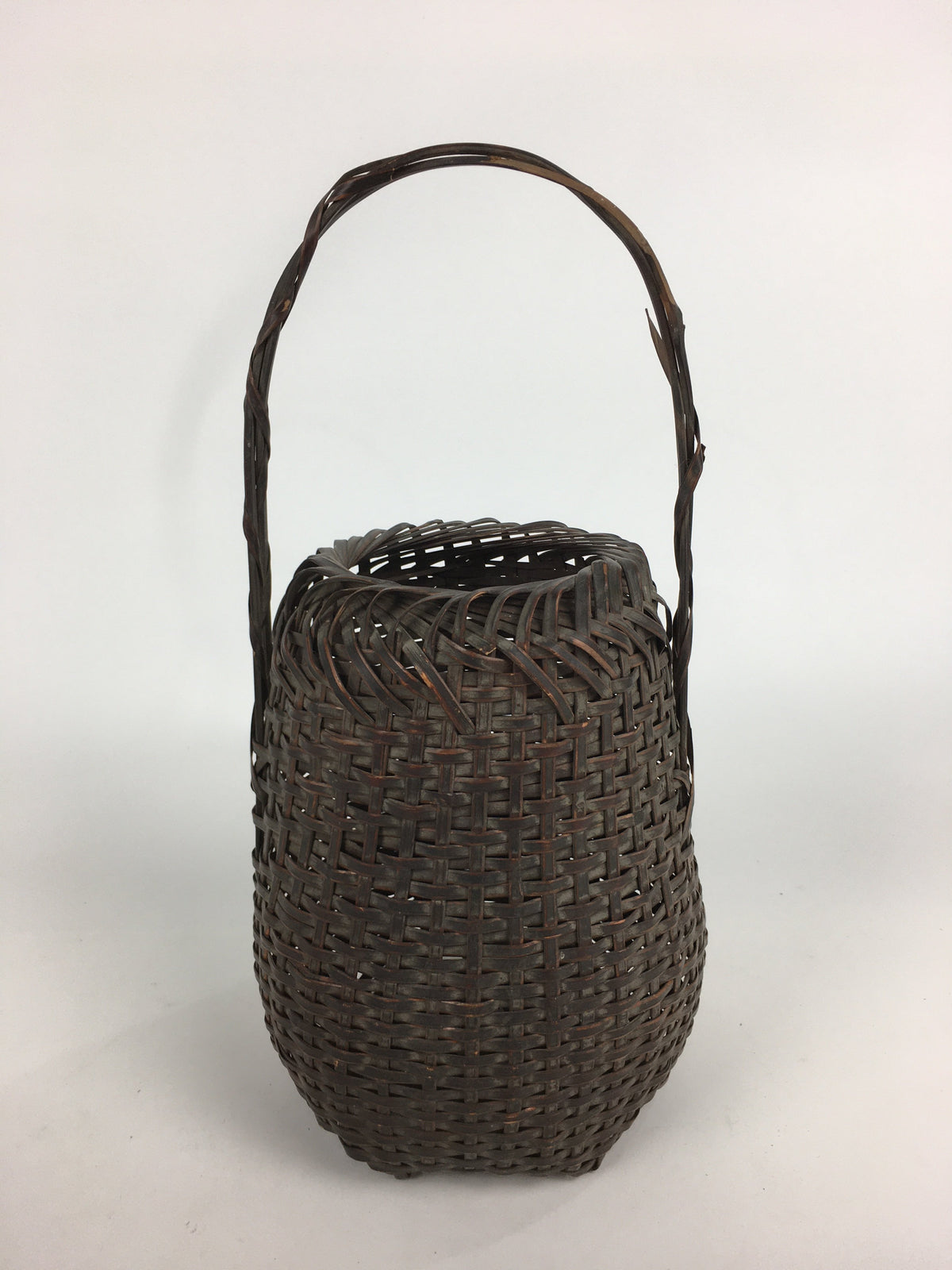 Antique Japanese Bamboo Basket Ikebana Flower Arrangement Kado Kago B163