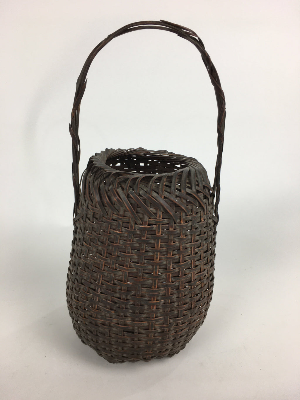 Antique Japanese Bamboo Basket Ikebana Flower Arrangement Kado Kago B163