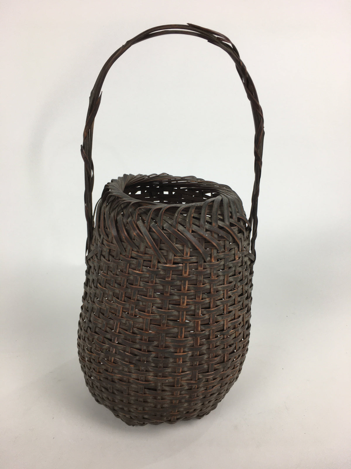 Antique Japanese Bamboo Basket Ikebana Flower Arrangement Kado Kago B163