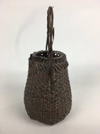 Antique Japanese Bamboo Basket Ikebana Flower Arrangement Kado Kago B163