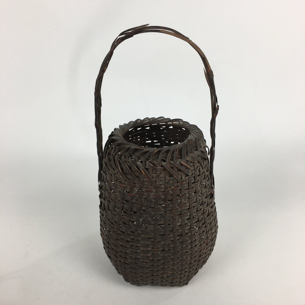 Antique Japanese Bamboo Basket Ikebana Flower Arrangement Kado Kago B163