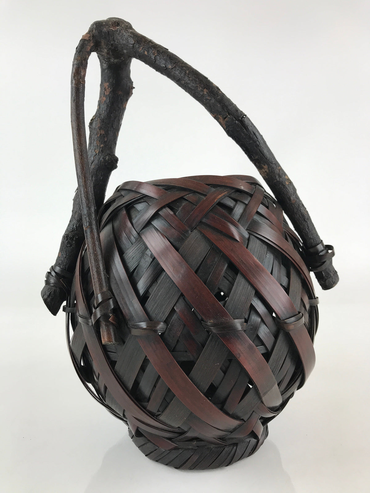 Antique Japanese Bamboo Basket Kago Ikebana Flower Arrangement Kado B203