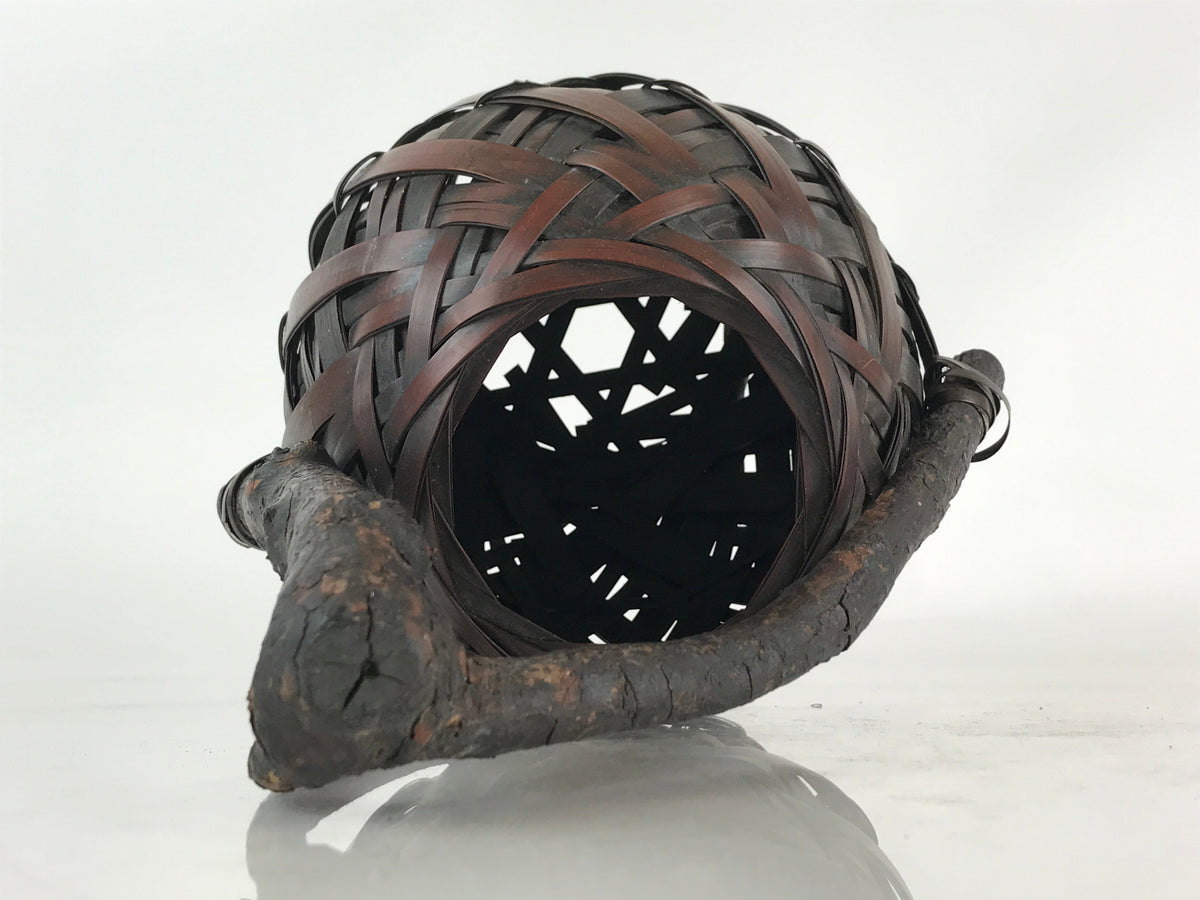 Antique Japanese Bamboo Basket Kago Ikebana Flower Arrangement Kado B203