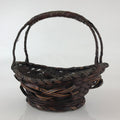 Antique Japanese Bamboo Basket Kago Ikebana Flower Arrangement Kado Brown B208