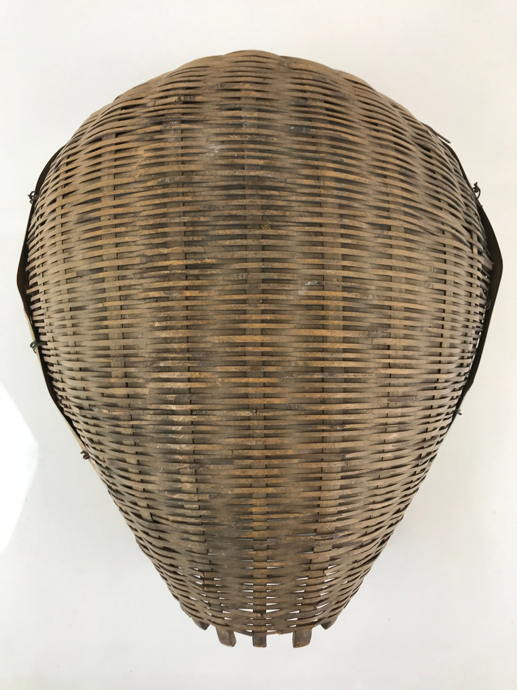 Antique Japanese Bamboo Drying Basket C1900 Kago Zaru 41 cm Long B207
