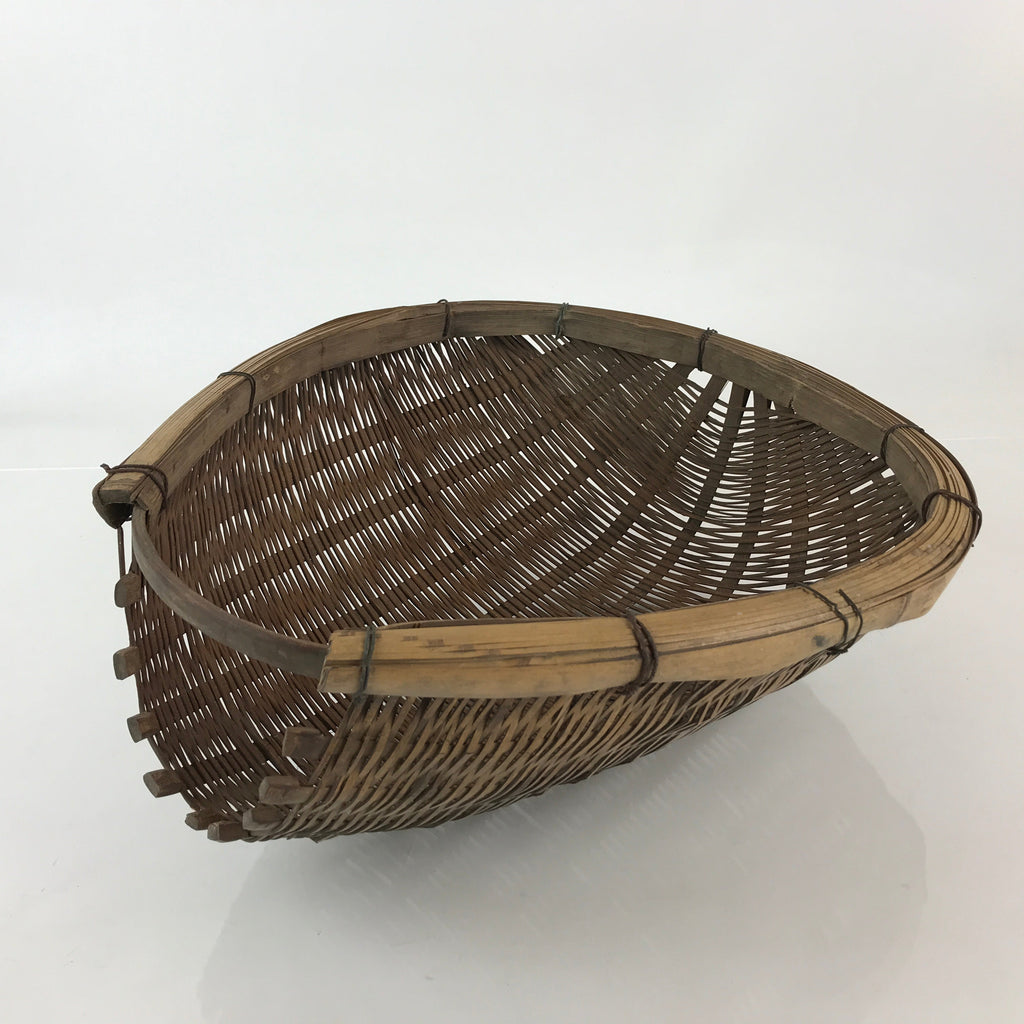 Antique Japanese Bamboo Drying Basket C1900 Kago Zaru 41 cm Long B207