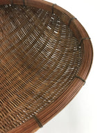 Antique Japanese Bamboo Drying Basket C1900 Kago Zaru 43 cm Long B206