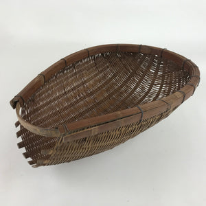 Antique Japanese Bamboo Drying Basket C1900 Kago Zaru 43 cm Long B206