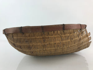 Antique Japanese Bamboo Drying Basket C1900 Kago Zaru 47 cm Long B208