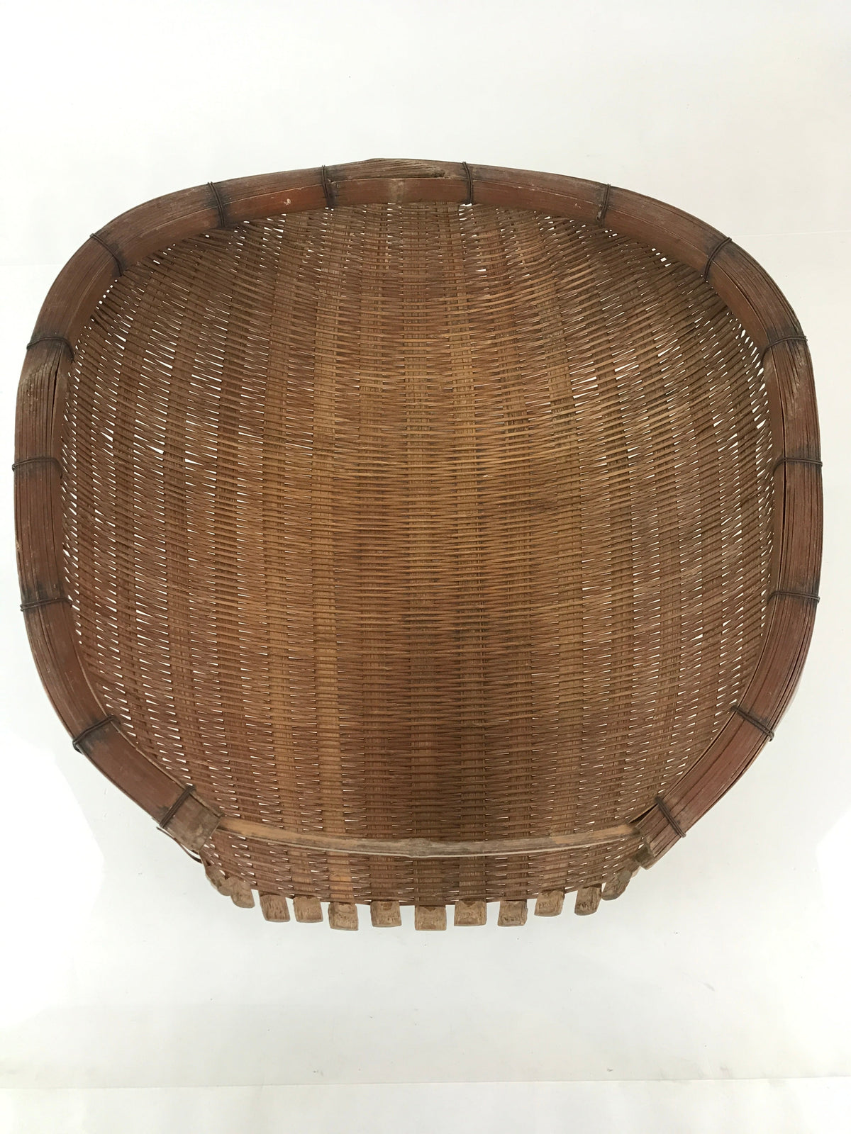 Antique Japanese Bamboo Drying Basket C1900 Kago Zaru 47 cm Long B208