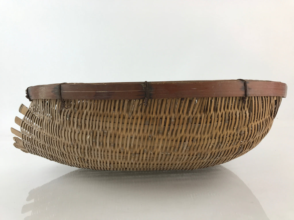 Antique Japanese Bamboo Drying Basket C1900 Kago Zaru 47 cm Long B209