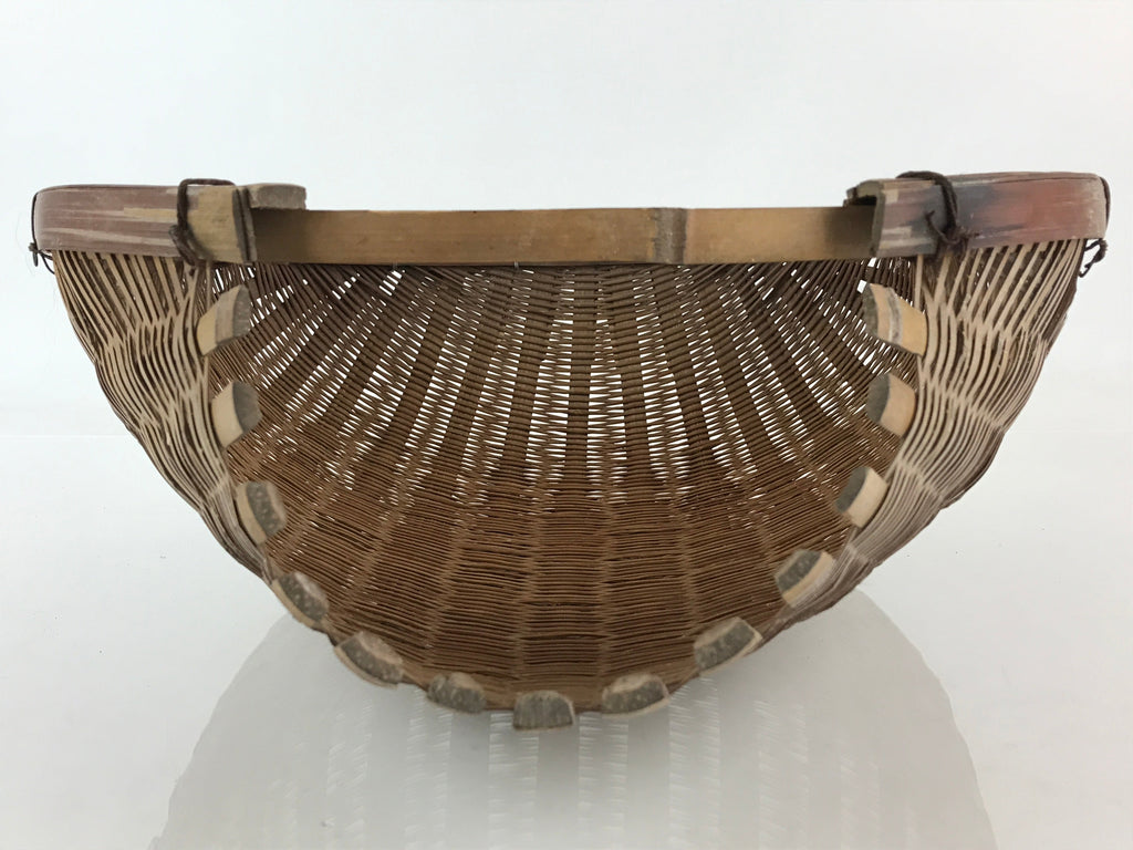 Antique Japanese Bamboo Drying Basket C1900 Kago Zaru 47 cm Long B209