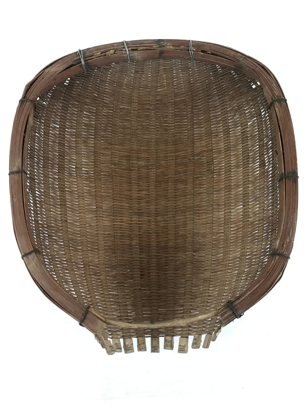 Antique Japanese Bamboo Drying Basket C1900 Kago Zaru 47 cm Long B209