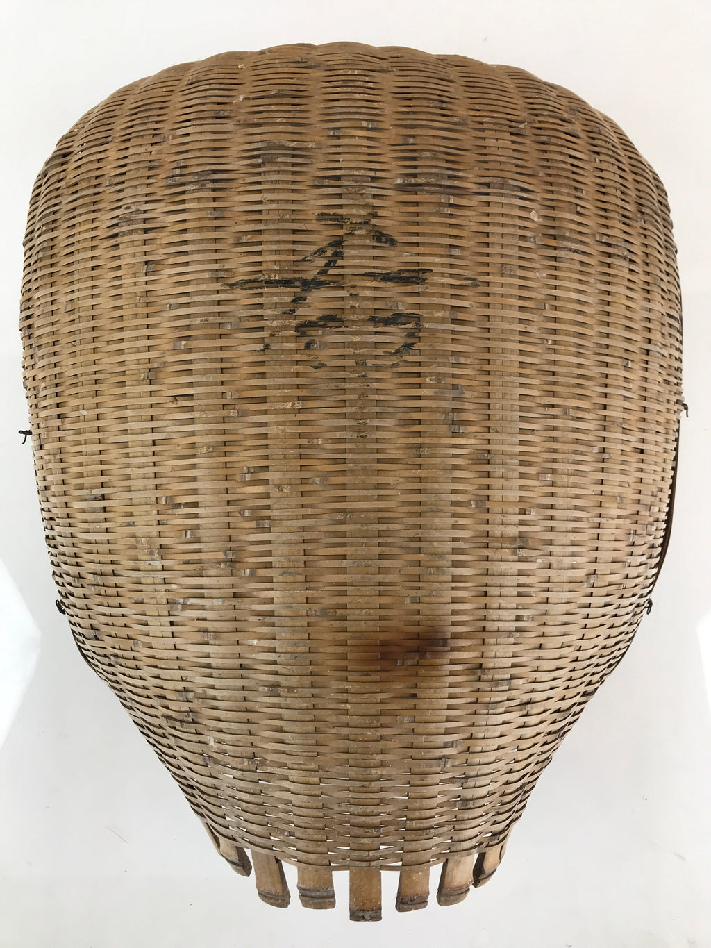 Antique Japanese Bamboo Drying Basket C1900 Kago Zaru 47 cm Long B209