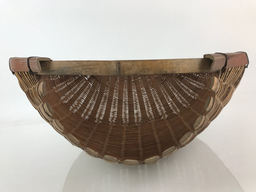 Antique Japanese Bamboo Drying Basket C1900 Kago Zaru 48 cm Long B210