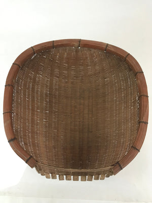 Antique Japanese Bamboo Drying Basket C1900 Kago Zaru 48 cm Long B210