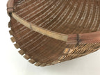 Antique Japanese Bamboo Drying Basket C1900 Kago Zaru 48 cm Long B210