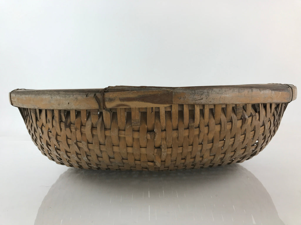 Antique Japanese Bamboo Drying Basket C1900 Kago Zaru 52 cm Long B211