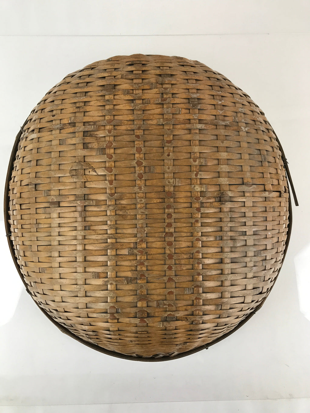 Antique Japanese Bamboo Drying Basket C1900 Kago Zaru 52 cm Long B211