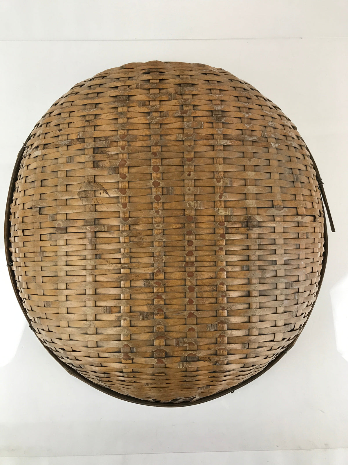 Antique Japanese Bamboo Drying Basket C1900 Kago Zaru 52 cm Long B211
