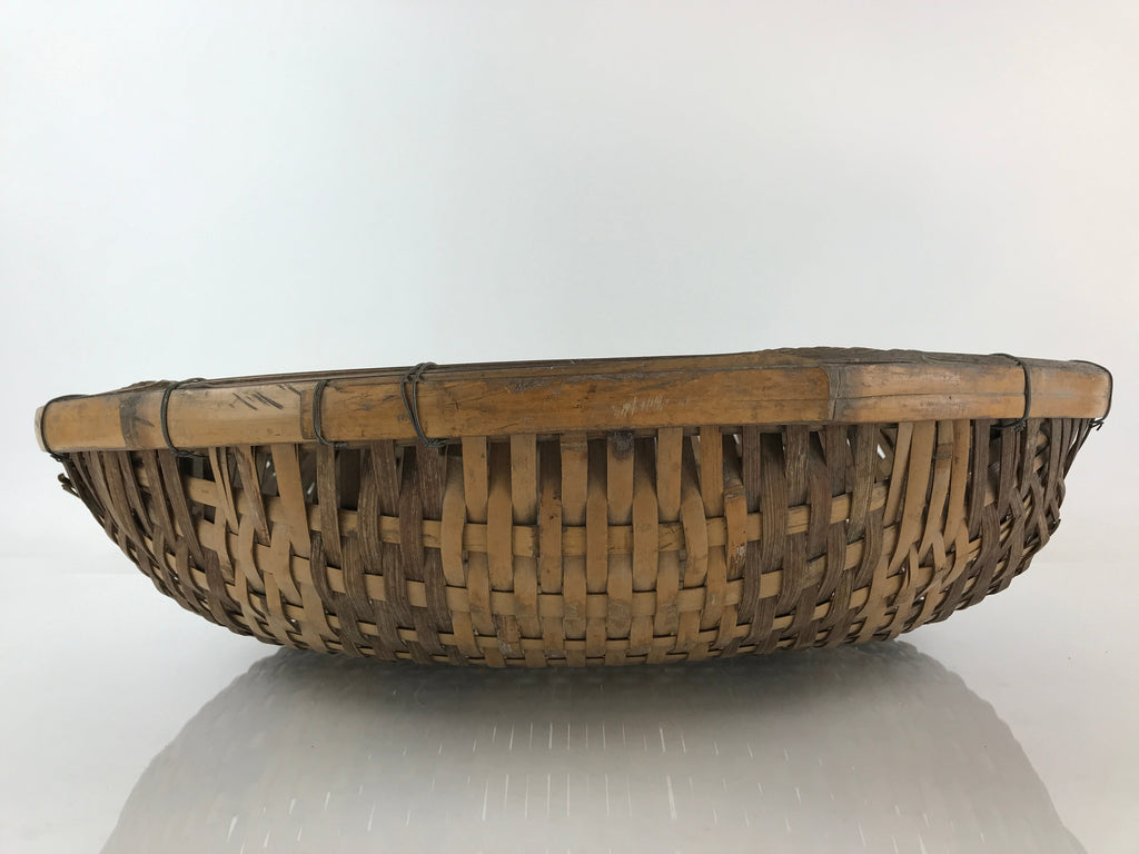 Antique Japanese Bamboo Drying Basket C1900 Kago Zaru 57 cm Long B212