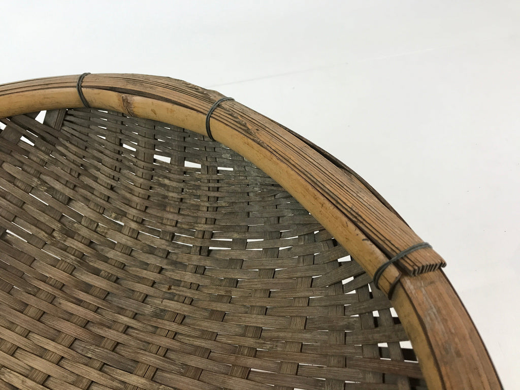 Antique Japanese Bamboo Drying Basket C1900 Kago Zaru 57 cm Long B212