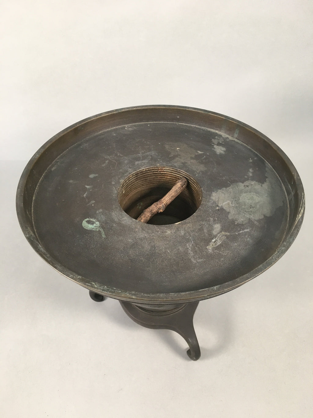 Antique Japanese Bronze Flower Vase Usubata Ikebana Arrangement C1900 UB51