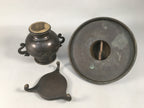 Antique Japanese Bronze Flower Vase Usubata Ikebana Arrangement C1900 UB51