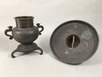 Antique Japanese Bronze Flower Vase Usubata Ikebana Arrangement C1900 UB51