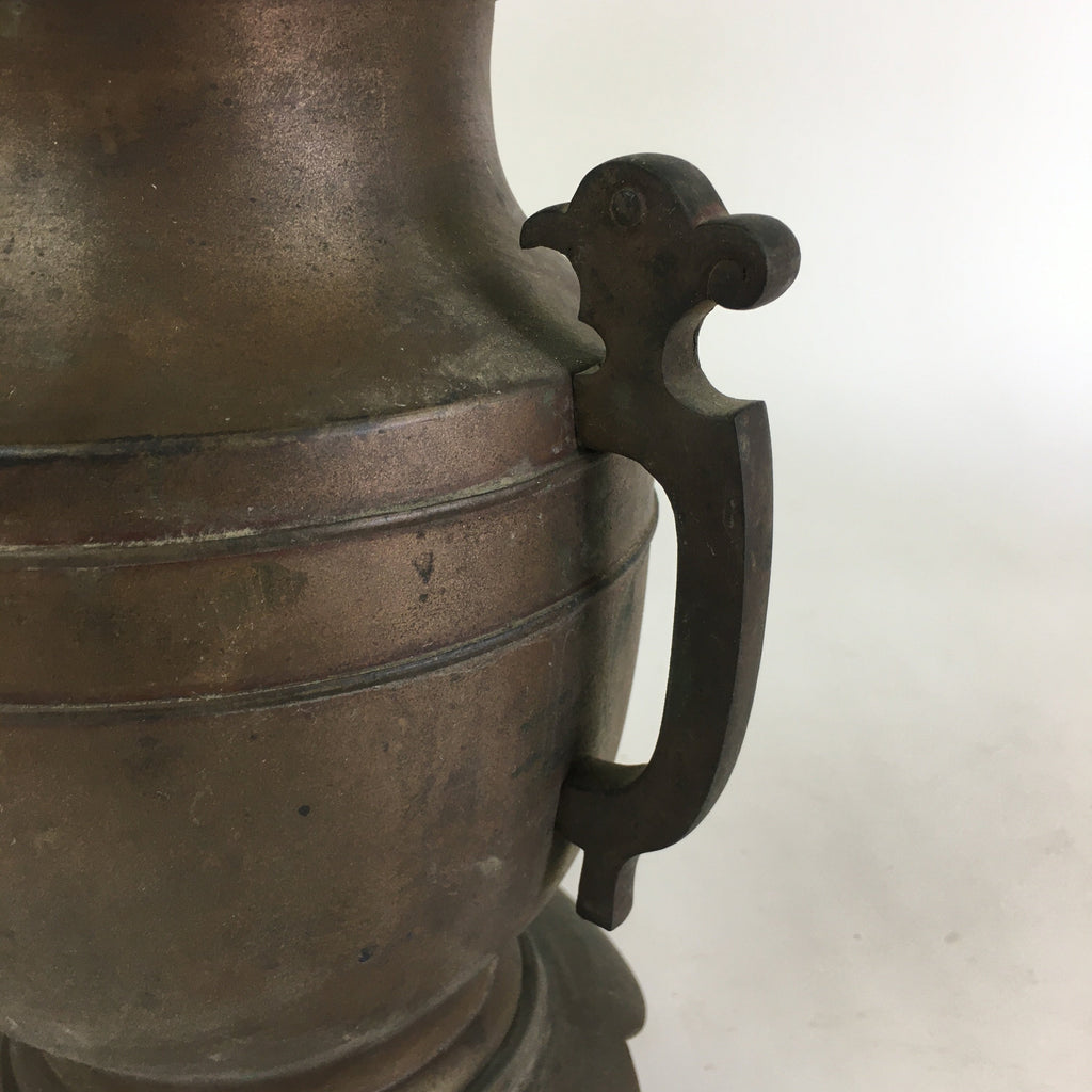 Antique Japanese Bronze Flower Vase Usubata Ikebana Arrangement C1900 UB52