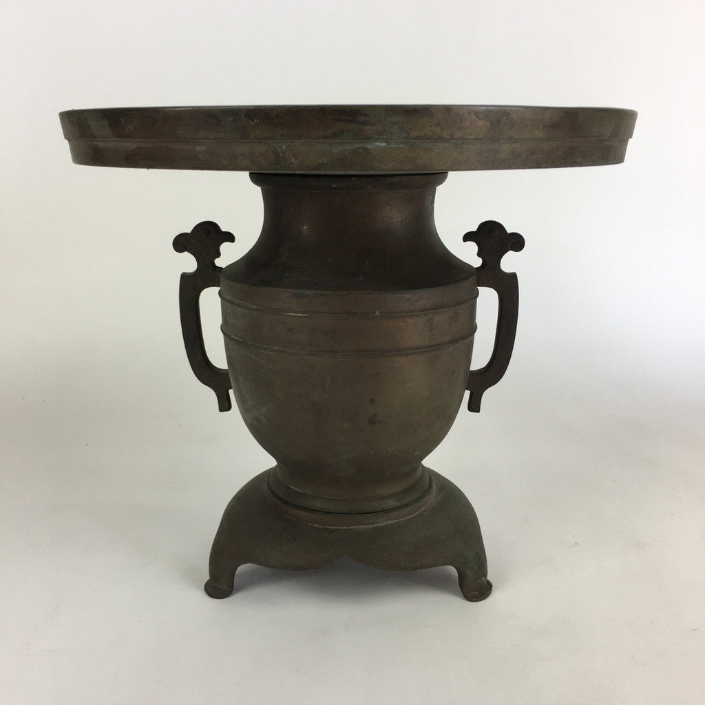 Antique Japanese Bronze Flower Vase Usubata Ikebana Arrangement C1900 UB52