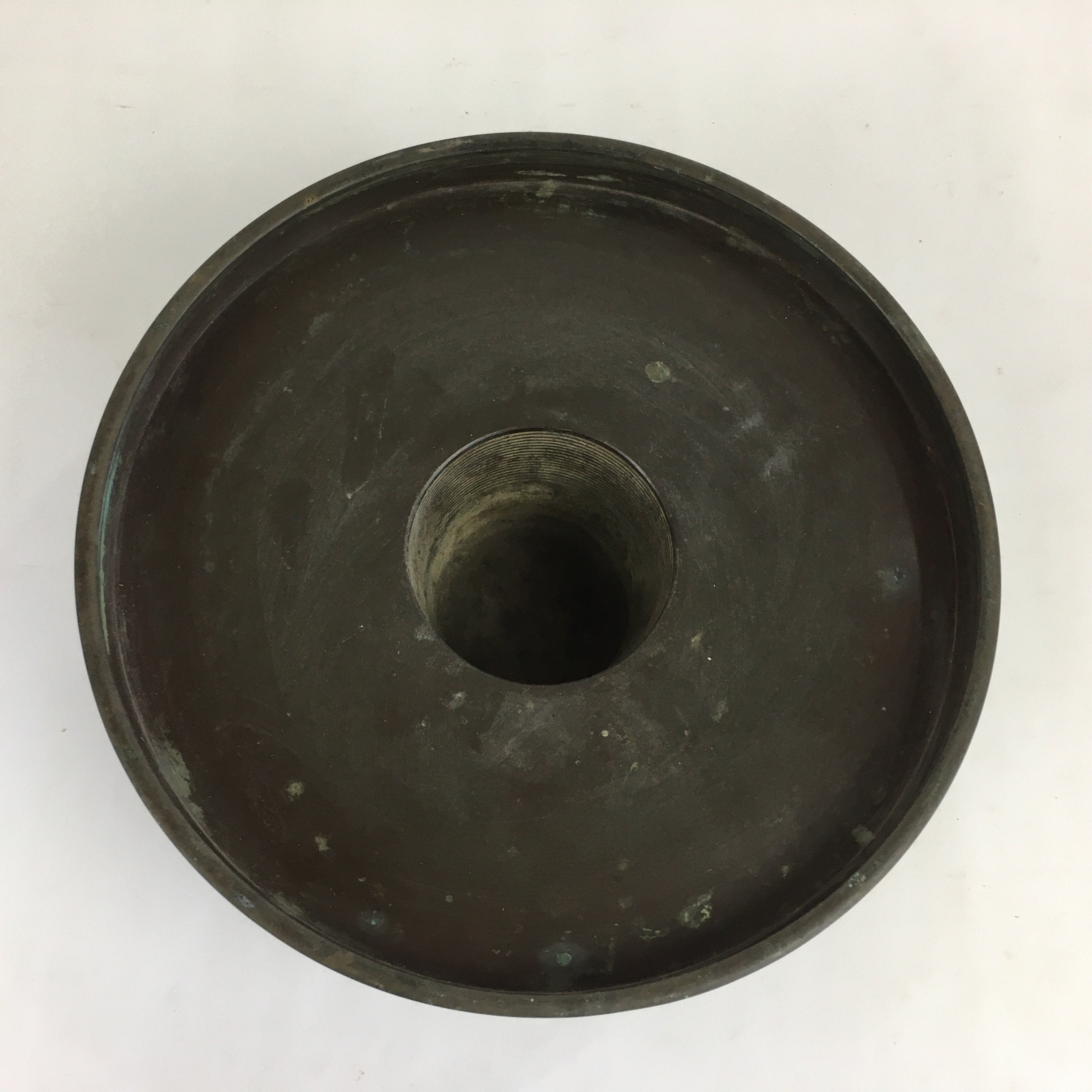Antique Japanese Bronze Flower Vase Usubata Ikebana Arrangement C1900 UB52