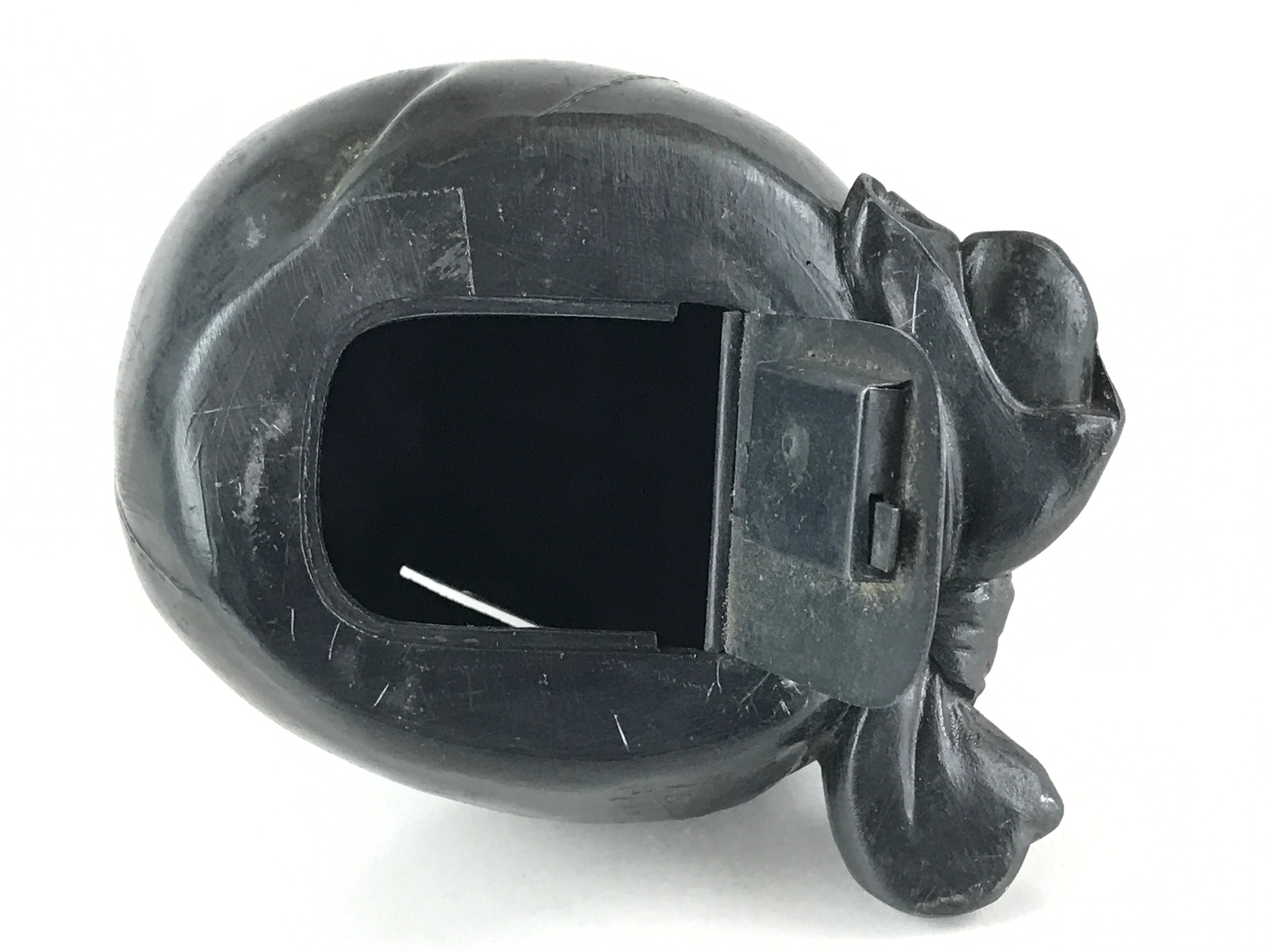 Antique Japanese Bronze Piggy Bank Savings Box Chokin Bakko Money Daikokuten JK469