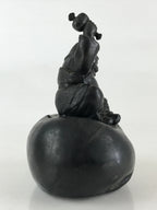Antique Japanese Bronze Piggy Bank Savings Box Chokin Bakko Money Daikokuten JK469