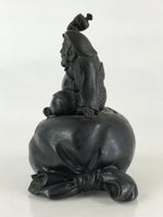 Antique Japanese Bronze Piggy Bank Savings Box Chokin Bakko Money Daikokuten JK469