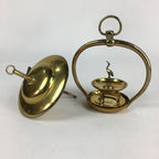 Antique Japanese Buddhist Altar Fitting Brass Hanging Lantern Rinto Butsudan BU