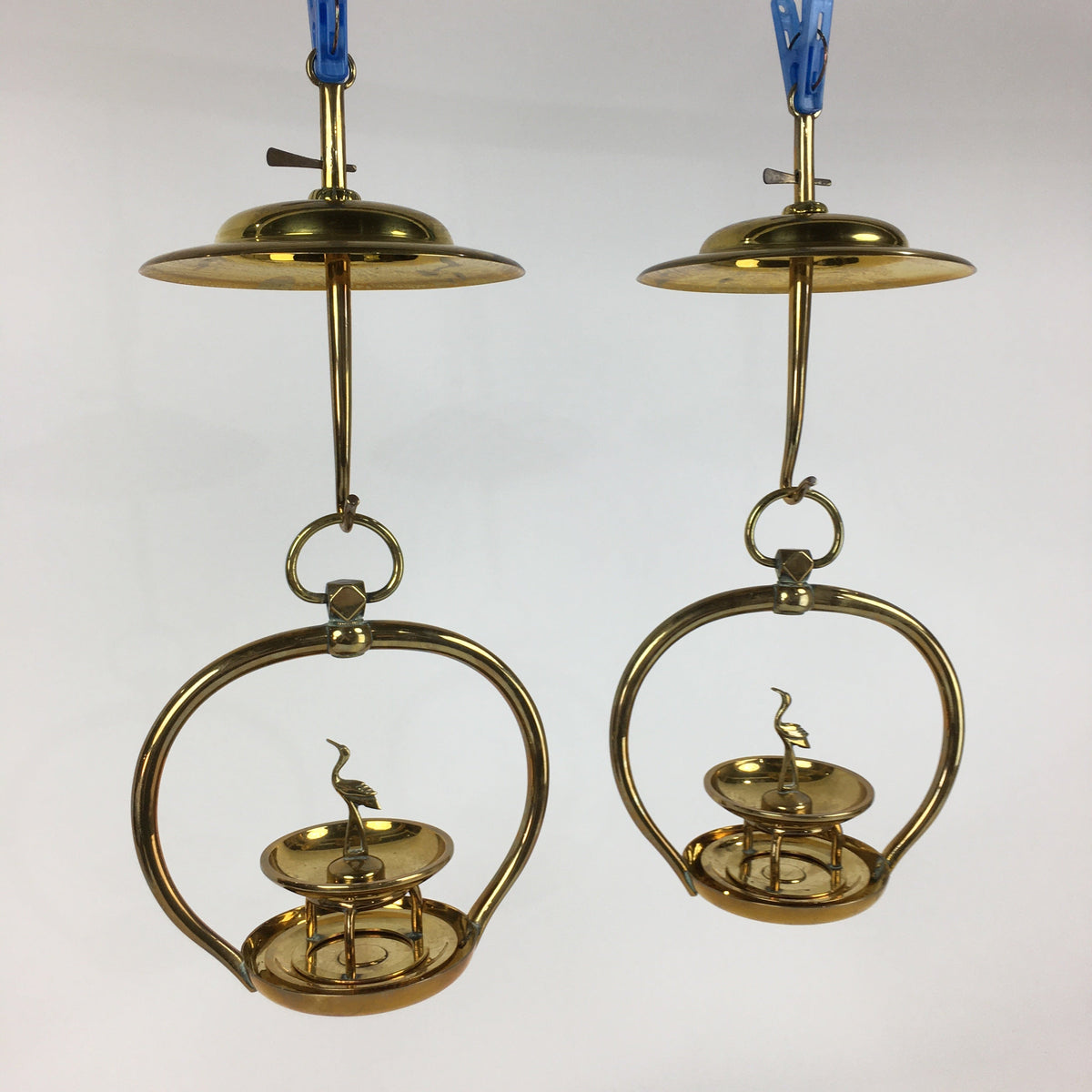 Antique Japanese Buddhist Altar Fitting Brass Hanging Lantern Rinto Butsudan BU
