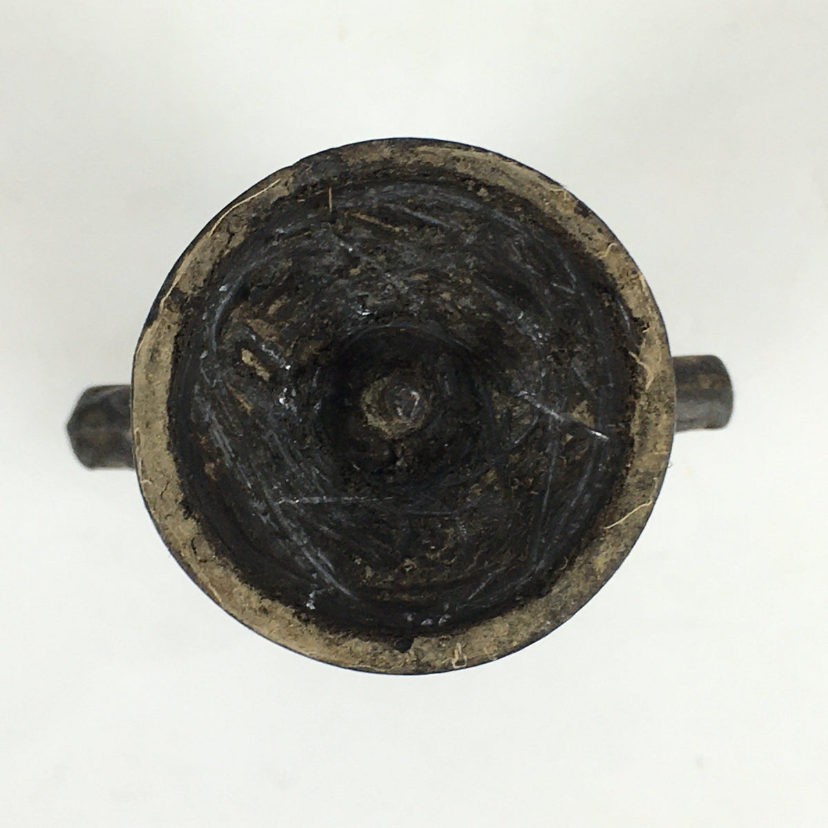 Antique Japanese Buddhist Altar Fitting Bronze Candle Stand Shokudai BU686