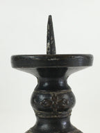 Antique Japanese Buddhist Altar Fitting Bronze Candle Stand Vtg Shokudai BU740