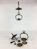 Antique Japanese Buddhist Altar Fitting Bronze Hanging Lantern Rinto Butsudan B