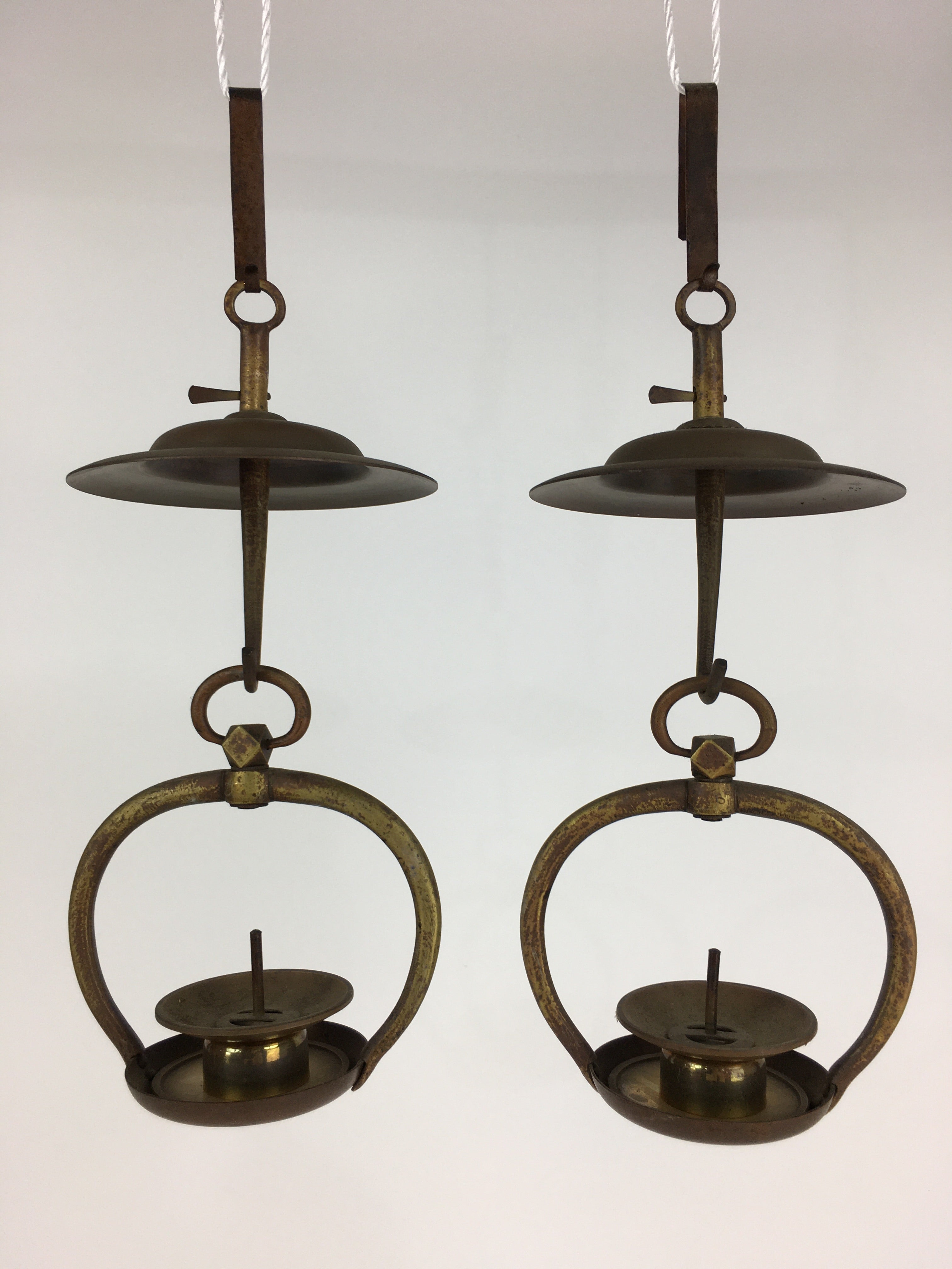 Antique Japanese Buddhist Altar Fitting Bronze Hanging Lantern Rinto Butsudan B